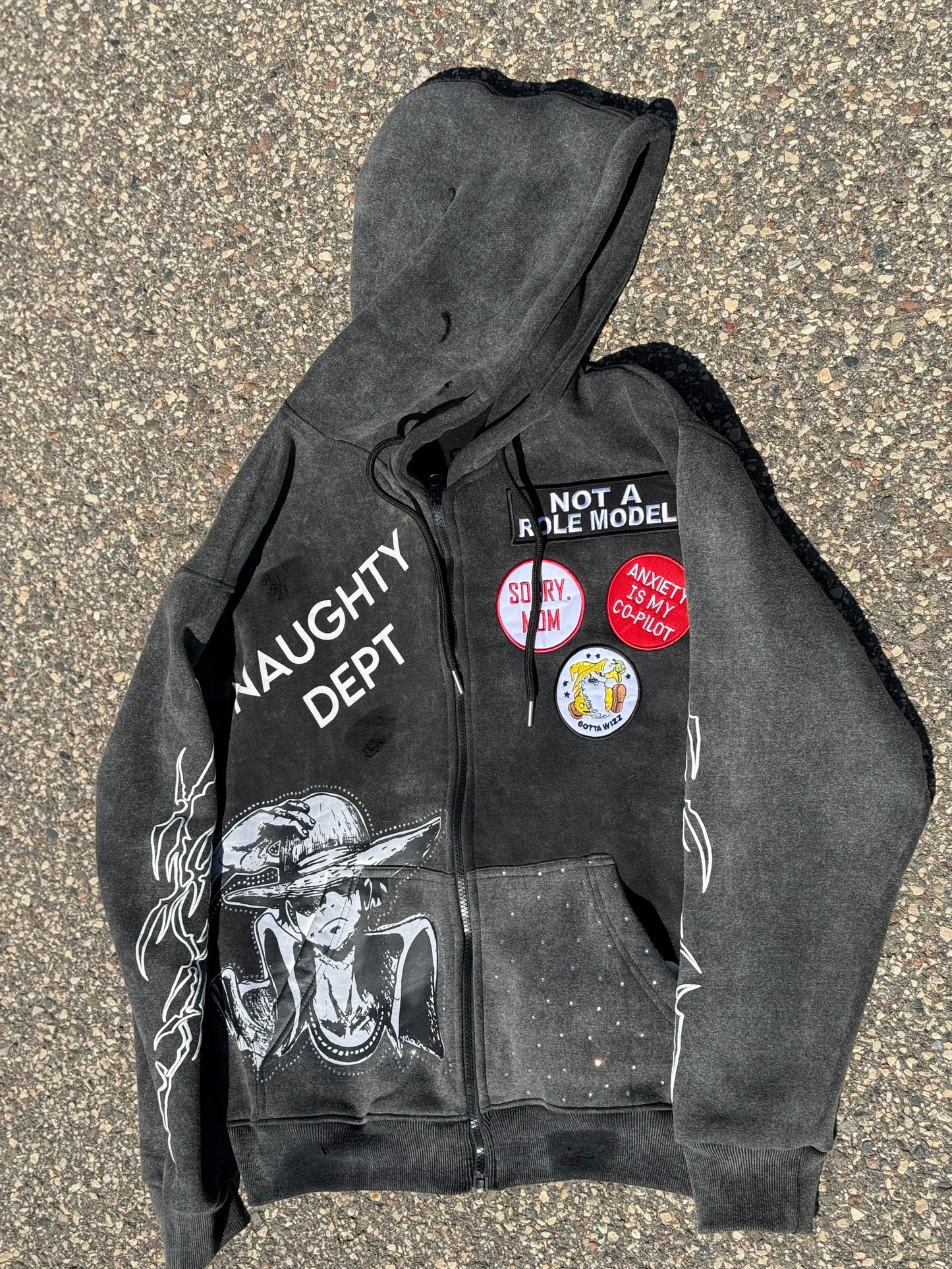 NOT A ROLE MODEL Zip-Up Hoodie