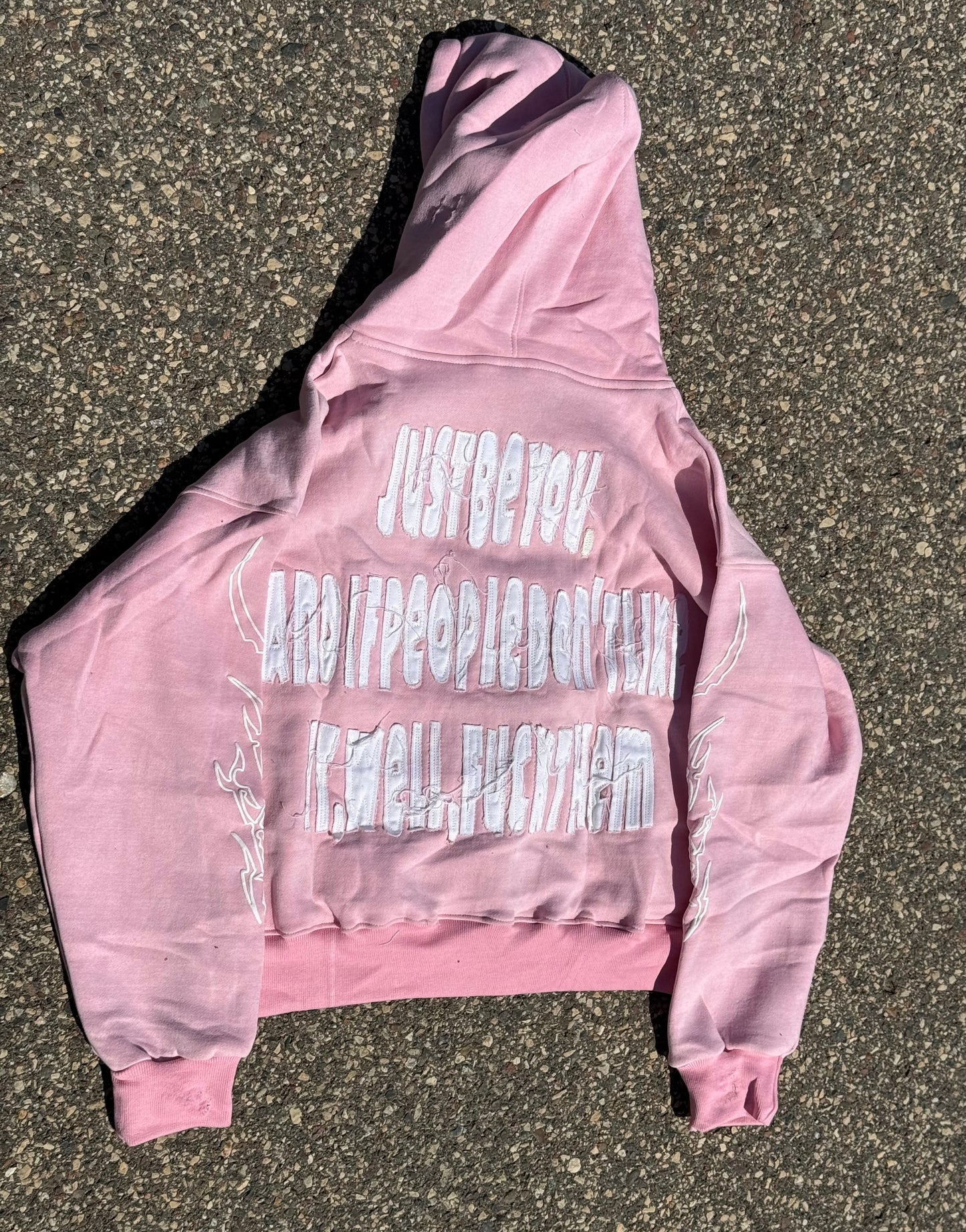 NOT A ROLE MODEL Powder Pink zip up